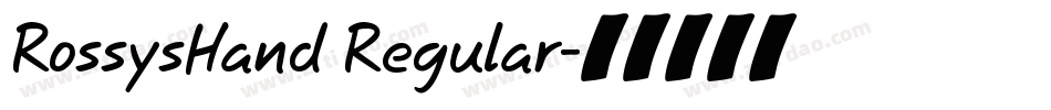 RossysHand Regular字体转换